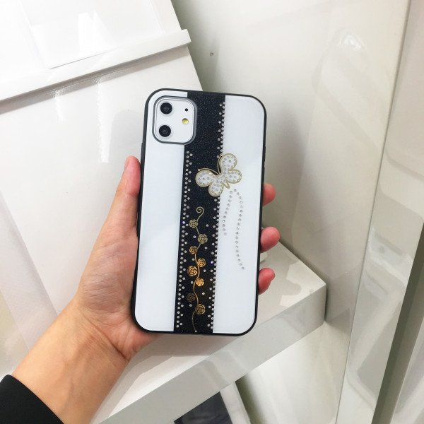 Wholesale iPhone 11 (6.1in) Diamond Studs Crystal Case (Butterfly)
